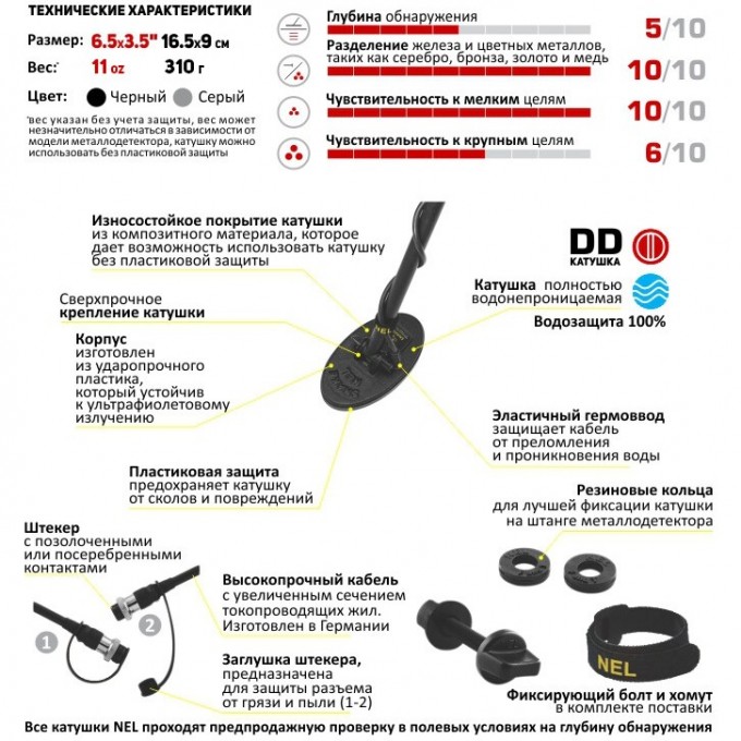 Катушка MINELAB NEL Snake для X-Terra 2-х частотная (7,5 кГц / 18,75 кГц) NELSN266 Катушка MINELAB NEL Snake для X-Terra 2-х частотная (7,5 кГц / 18,75 кГц) NELSN266